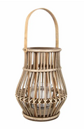 Farol en Bambú FREE HOME Gris 23 cm